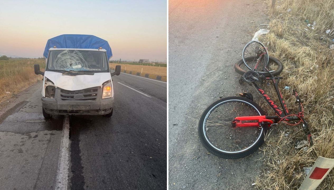kamyonetin carptigi bisikletin surucusu oldu L1gTXZJL